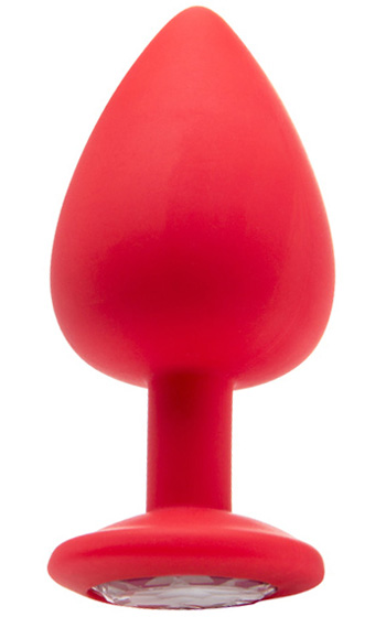 Extra Large Diamond Butt Plug Red